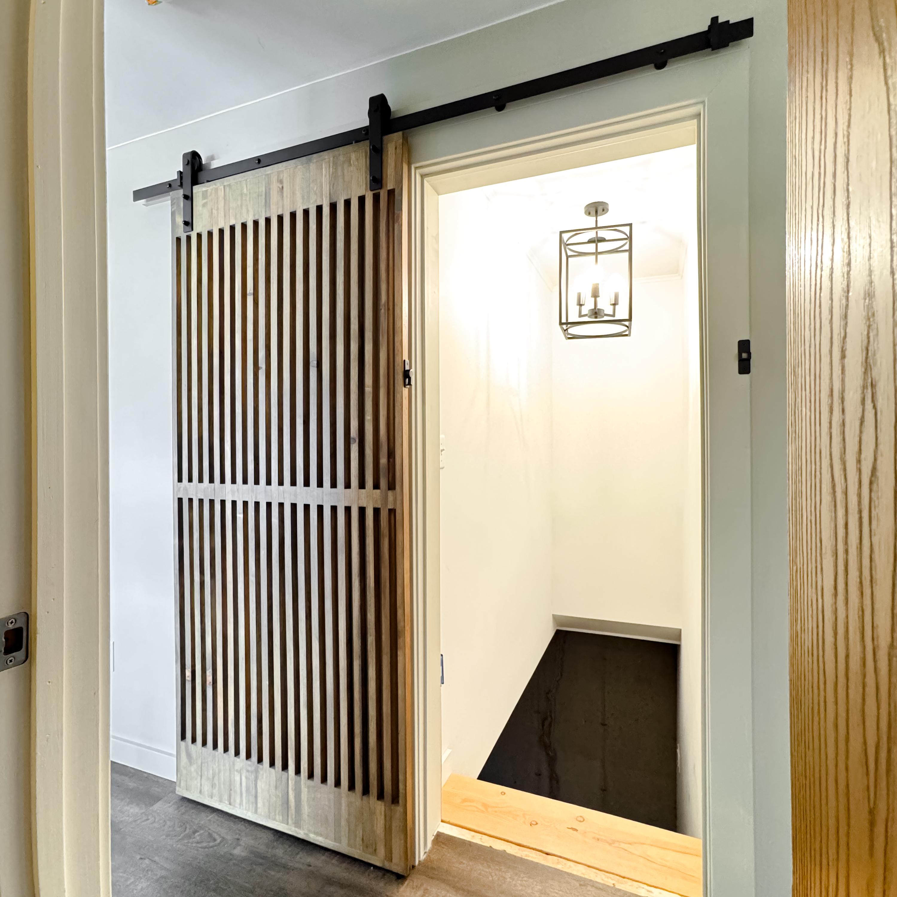 DIY Slatted Sliding Barn Door Plans: Modern Woodworking (PDF) - Etsy