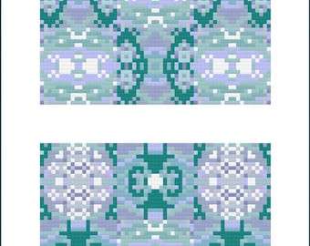 Biscornu Cross Stitch Patterns / Modern Symmetrical Design / PDF Chart Instant Download / GIFT / DIY / Pincushion Cross Stitch Pattern
