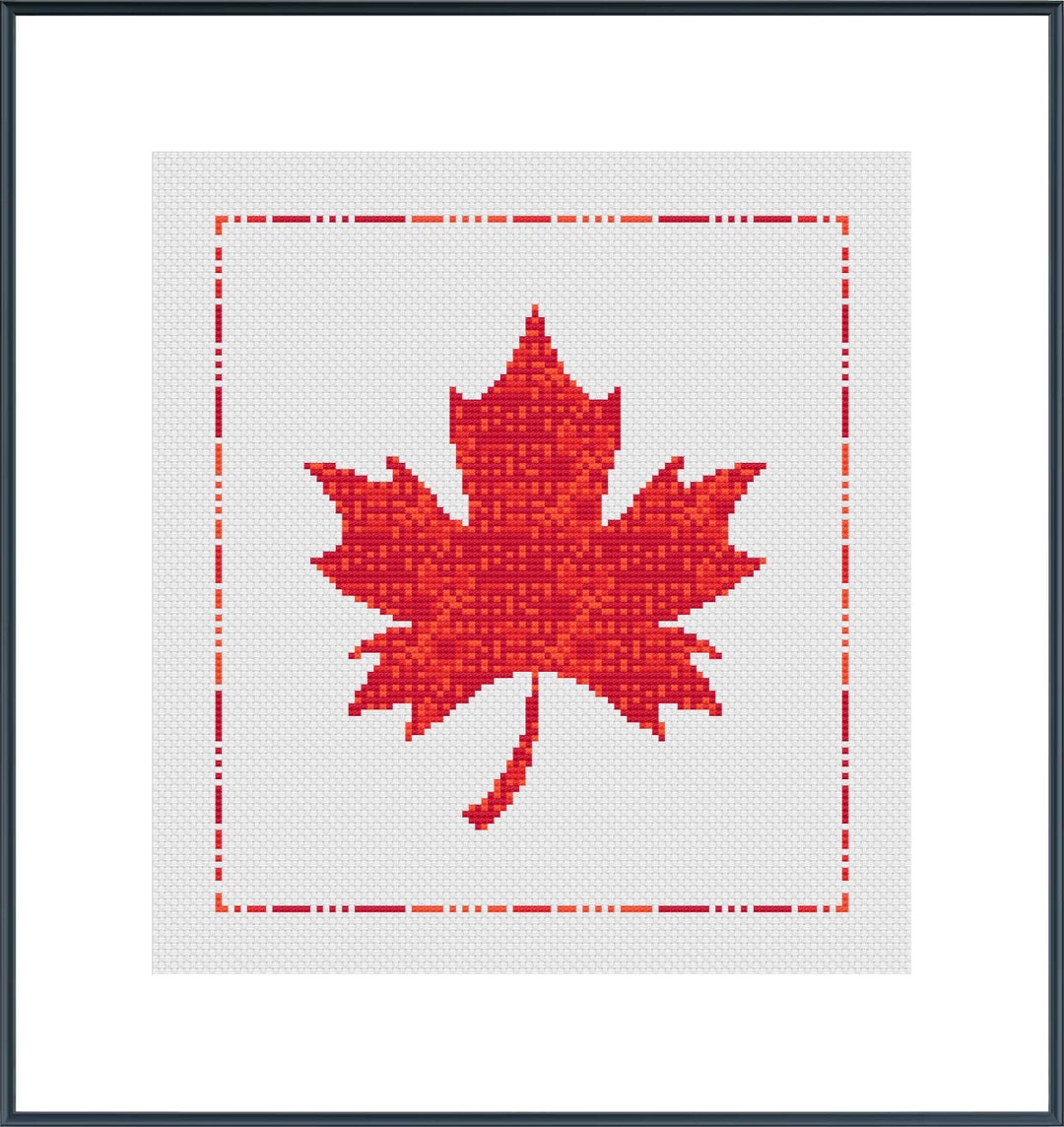 Maple Leaf Cross Stitch Pattern / PDF Chart Instant Download / Maple ...