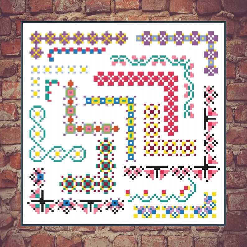 Borders and Corners Cross Stitch Pattern / PDF Chart Instant - Etsy