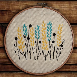 Ontvang 30% korting bij aankoop van twee of meer patronen / kruissteekpatroon / PDF-diagram direct downloaden / wilde bloemen / lente