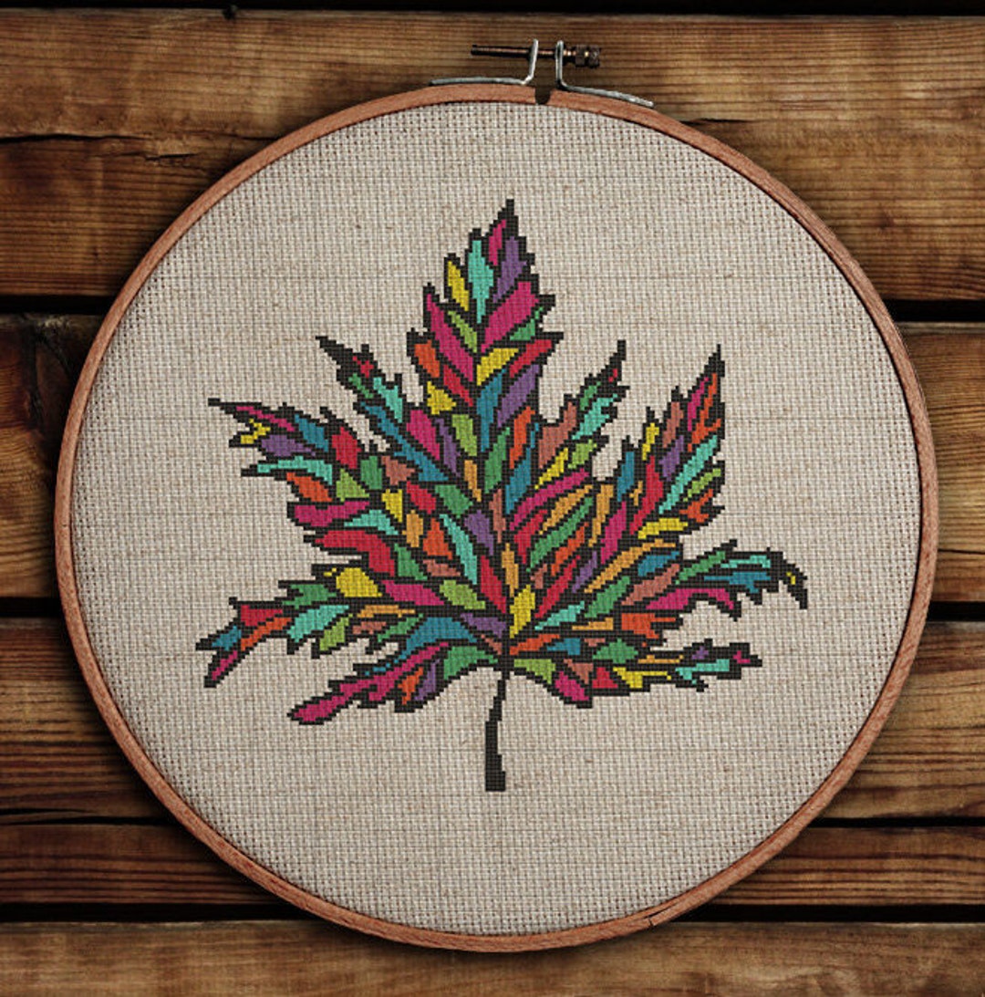 Cross Stitch Pattern / PDF Chart Instant Download /maple Leaf / Maple ...