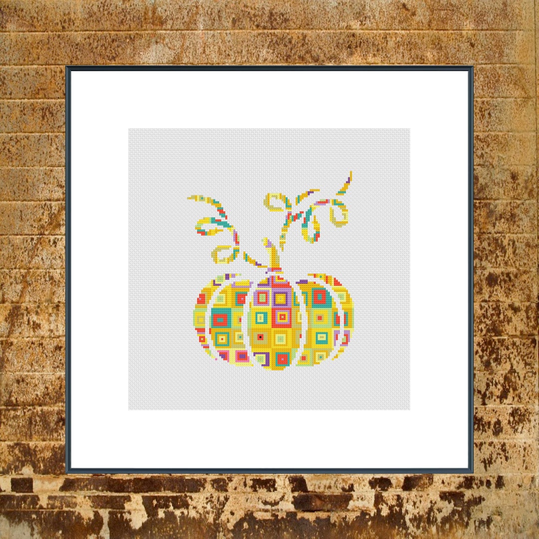 Pumpkin Cross Stitch Pattern / PDF Chart Instant Download / Decorative ...