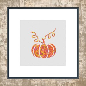 Pumpkin Cross Stitch Pattern / PDF Chart Instant Download / Decorative ...