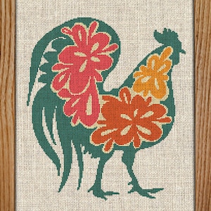 GRÁFICO  Chicken scratch embroidery, Floral cross stitch, Chicken