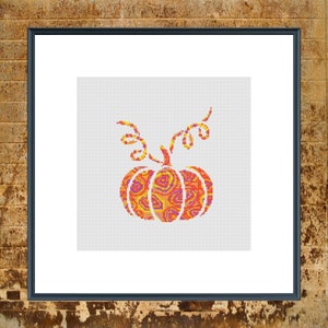 Pumpkin Cross Stitch Pattern / PDF Chart Instant Download / Decorative ...