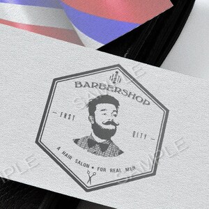 Barbershop Logo, Hair and Beauty Logo Boutique logo, logo and watermark, Hipster, mustache, logo, Barber logo,  pre-made logo design