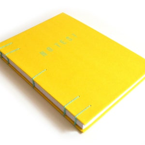 Handmade Notebook || Bright Yellow Notes! || Journal, Diary, Sketchbook || 5.5” x 7.5” x .75” || Ready to Ship