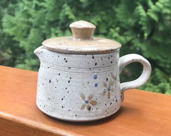 Ceramic Container with lid, handmade Pourer, pottery container, pottery, ceramic sugar and salt bowl, ceramic container, pottery creamer