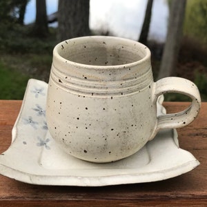 Pottery cup and saucer, ceramic tea set, handmade ceramic cup and saucer, ceramic coffee mug, pottery mug, tea cup and saucer, pottery, cup