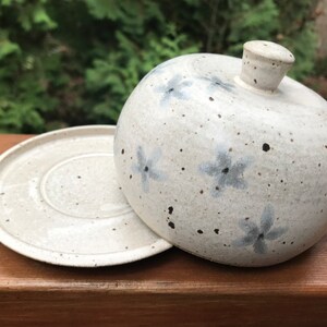 Ceramic Container with lid, Butter dish, Onion keeper, Avocado keeper, pottery container, pottery, ceramic container, pottery butter bowl image 2