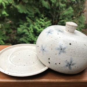 Ceramic Container with lid, Butter dish, Onion keeper, Avocado keeper, pottery container, pottery, ceramic container, pottery butter bowl image 8