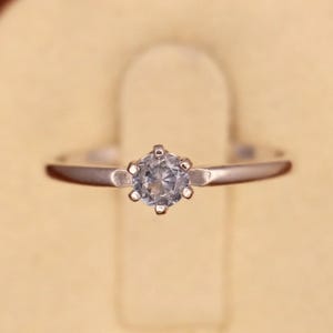 Montana Sapphire Ring, .32 Carats, 4mm Round, Sterling Silver, Size 7
