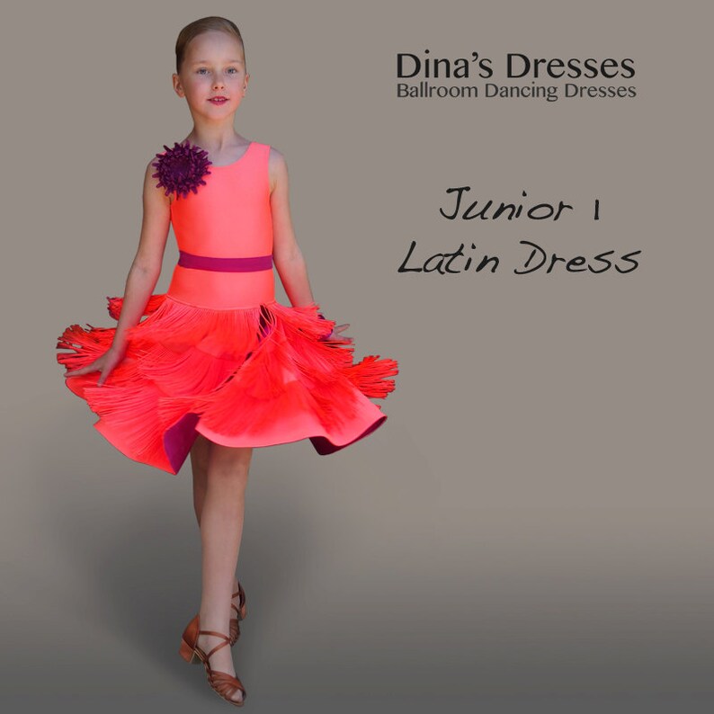 Junior 1 Latin Ballroom Dancing Dress Etsy