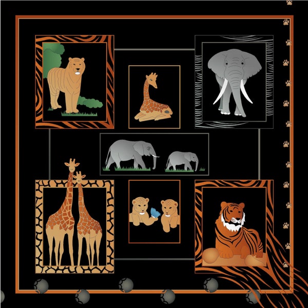 Animal Quilt Patterns Etsy