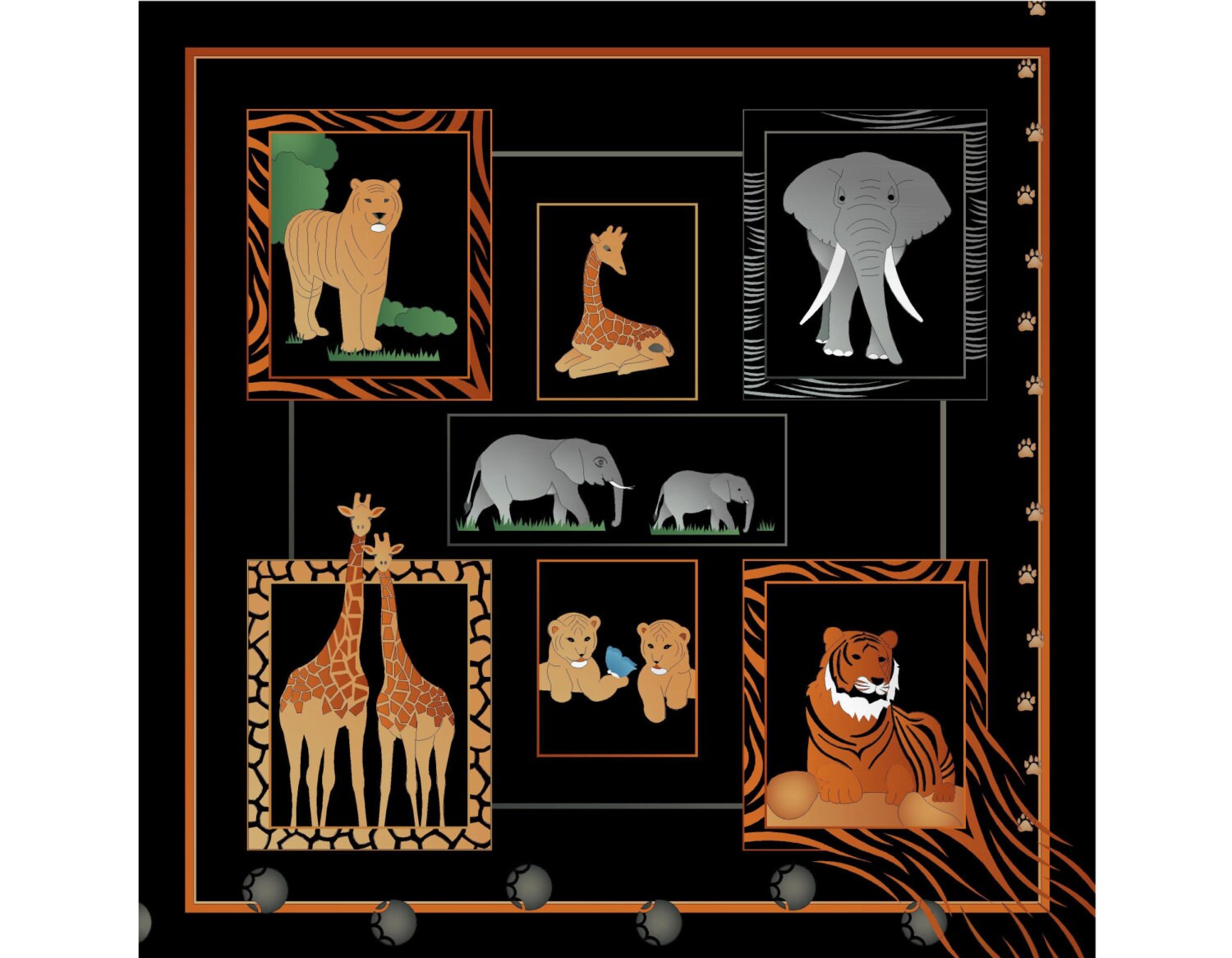 Rosie Co Jungle Animals Quilt Pattern