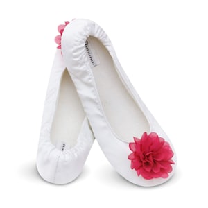 Reception slipper for bridesmaid | Day of wedding gift for wedding party | Satin ballet slippers | Proposal box item | Dancing slippers