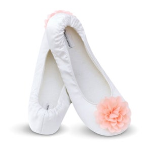Bridesmaid day of gift | Wedding reception shoes | Bridesmaid Size 5-12 | Dancing Shoes Wedding Reception bridesmaid | Satin Ballet slippers