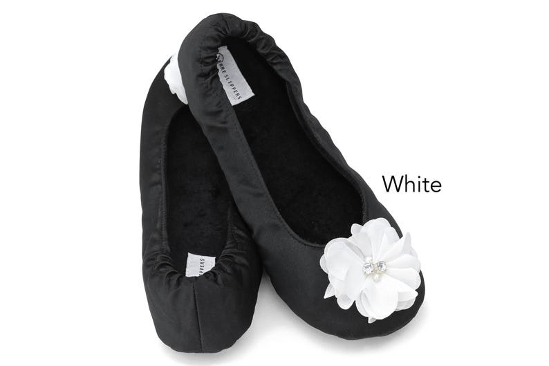 black bridesmaid slippers