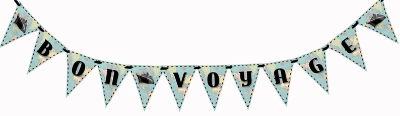bon-voyage-vintage-map-printable-party-banner-and-decoration-etsy