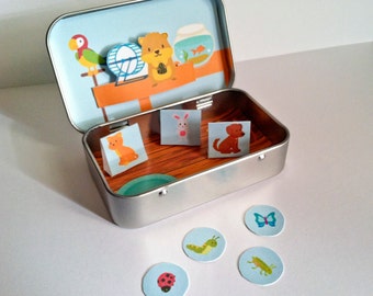 Pocket Pet Shop - TIN-SPIRATION (DIY Instant Download Collage Sheet) Altered Altoids or blank tin box - Print and make this collage yourself