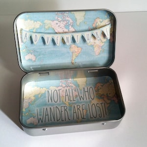 The World Awaits - TIN-SPIRATION (DIY Instant Download Collage Sheet) Altered Altoids or blank tin box - Print and make collage yourself