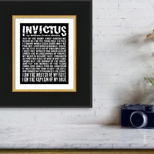 Invictus Prose Poem by William Ernest Henley 8x10 Instant Printable Download Art File Emo Goth Gift Edgy Grunge Design by Ginny Gaura image 8