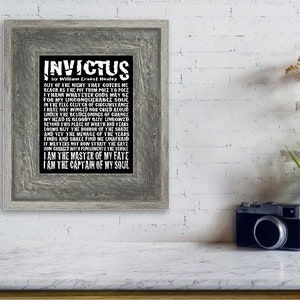 Invictus Prose Poem by William Ernest Henley 8x10 Instant Printable Download Art File Emo Goth Gift Edgy Grunge Design by Ginny Gaura image 10