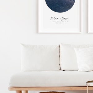 Sternenkarte nach Datum Hochzeit, Nachthimmel nach Datum, Geschenk für Paare, Verlobungsgeschenke für Paare, Nachthimmel Print