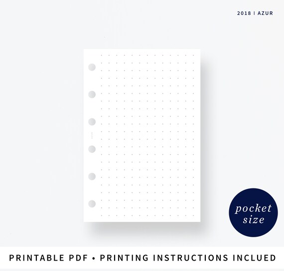 Notebook Refill Grid Pocket Filofax