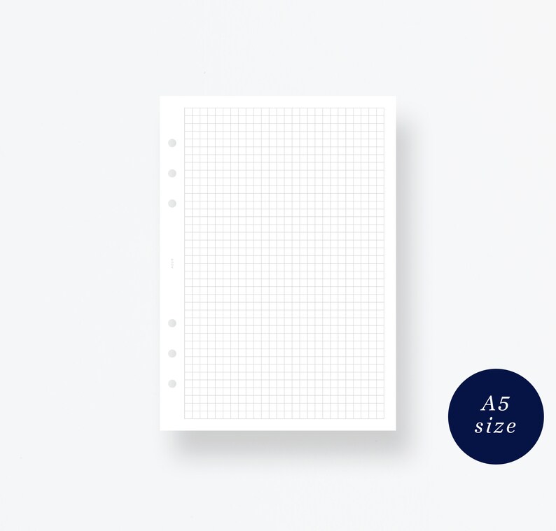 graph paper filofax a5 grid paper ring planner a5 planner