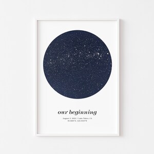 Star map printable personalized gifts, sky map custom poster, printable night map for couples