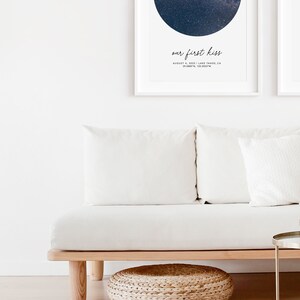 Cartas estelares personalizadas, póster de noche estrellada, mapa digital del cielo idea de regalo para recién casados imagen 8