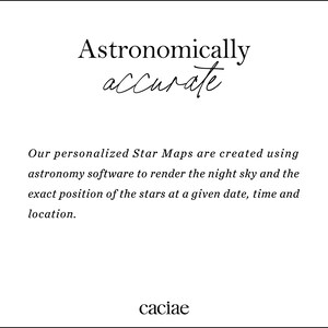 Cartas estelares personalizadas, póster de noche estrellada, mapa digital del cielo idea de regalo para recién casados imagen 9