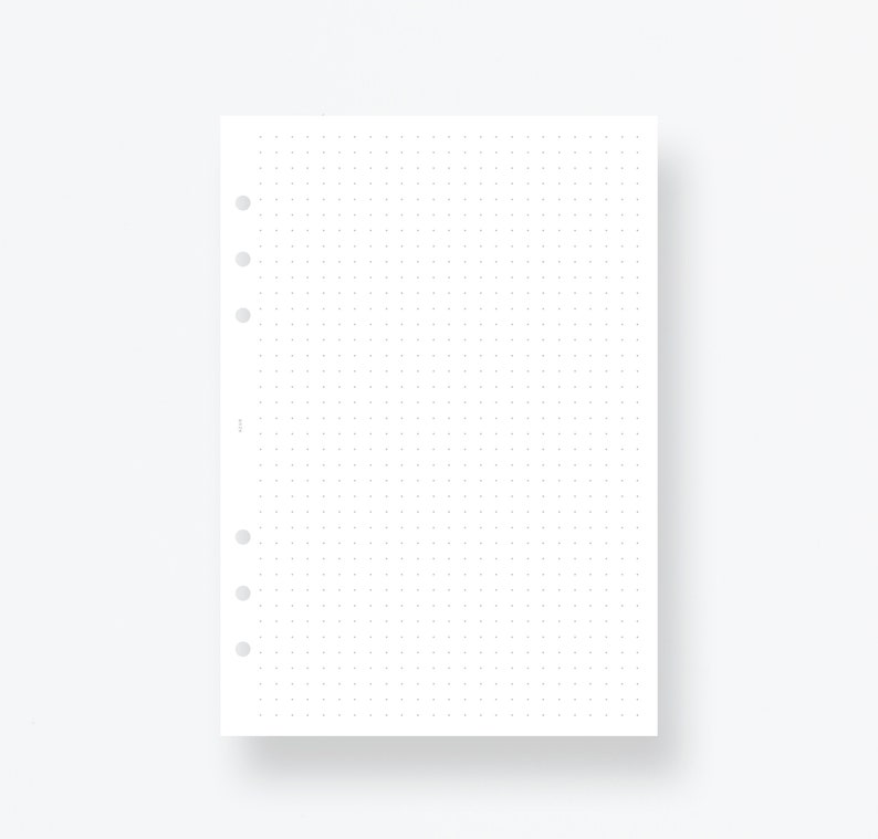 graph paper and dot grid set filofax a5 size ring planner