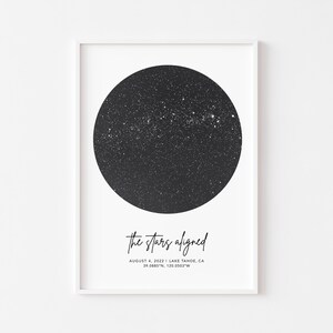Engagement gifts for couple, star map of the night sky, newlywed gift for wife, digital star map, wedding day gift for bride
