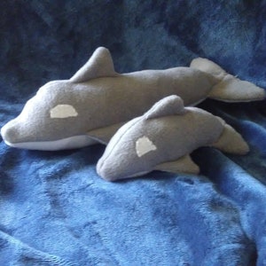 Natashenka Dolphin: Set of 2 (Washable Fleece Plush, 16&quot; and 8&quot;