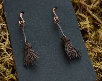 Small Witch Broom Earrings