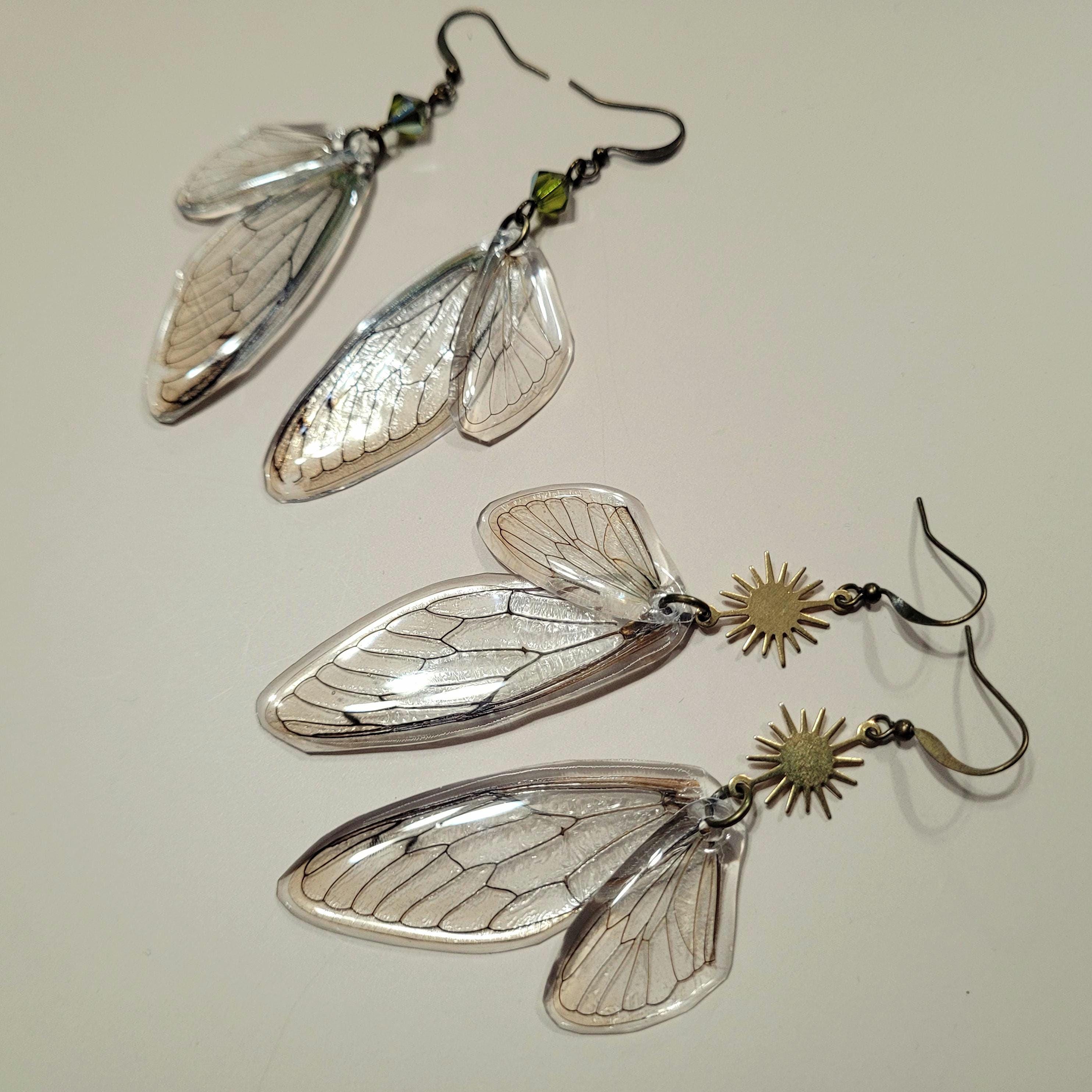 Real Cicada Wing Earrings