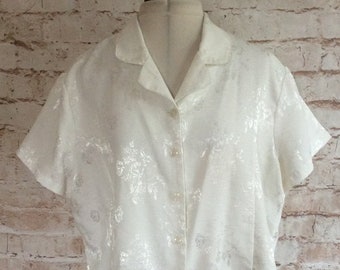 dressy white blouses short sleeve