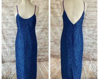 Electric Blue Evening Dress | Etsy Ireland