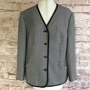 Vintage 80er Jahre Eastex Jacke mit Hahnentrittmuster