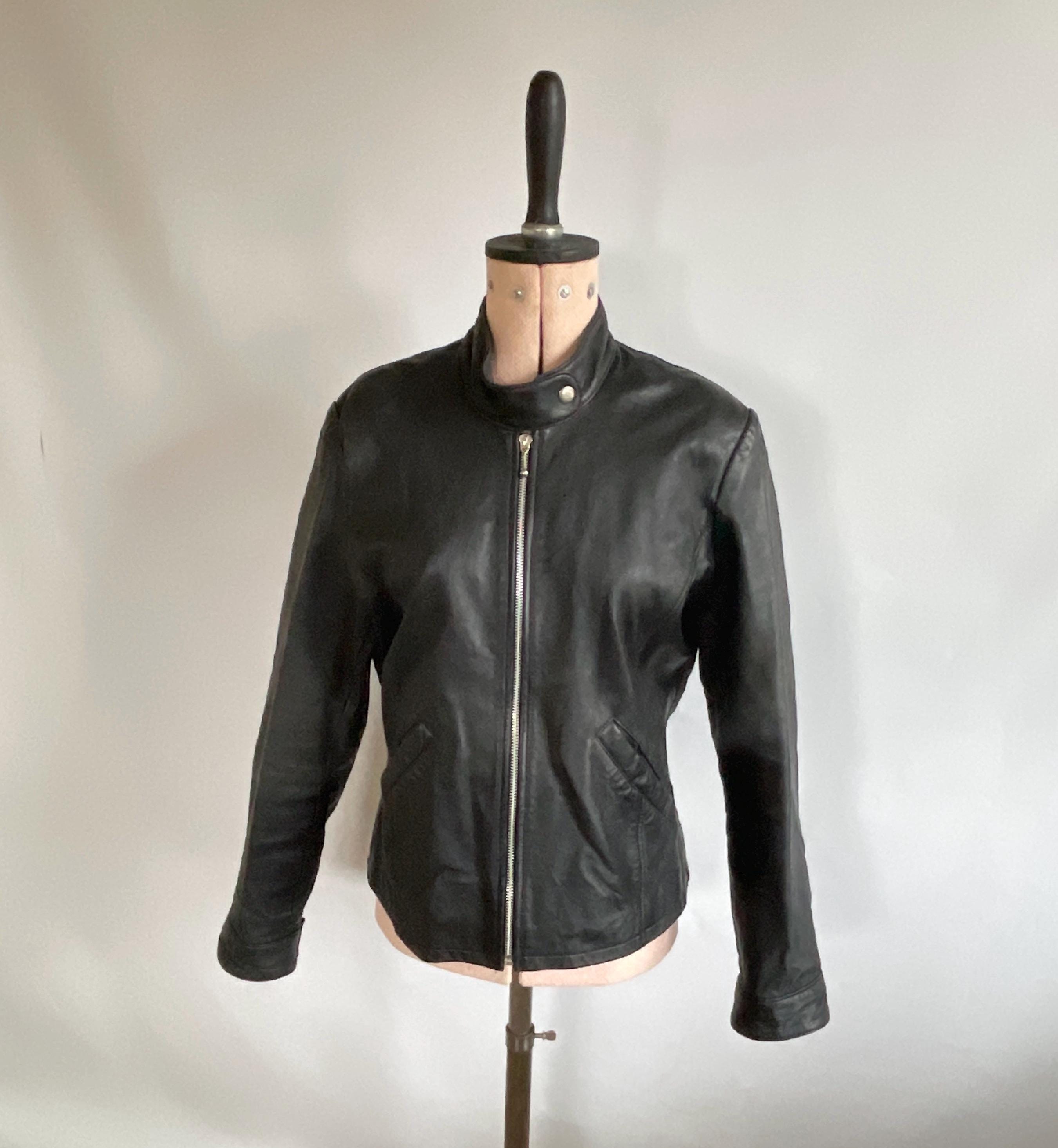 HAMNETT gimmick leather y2k jacket 00