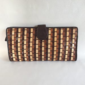 Vintage Jane Shilton Clutch Purse Handbag Snakeskin Leather c1970s
