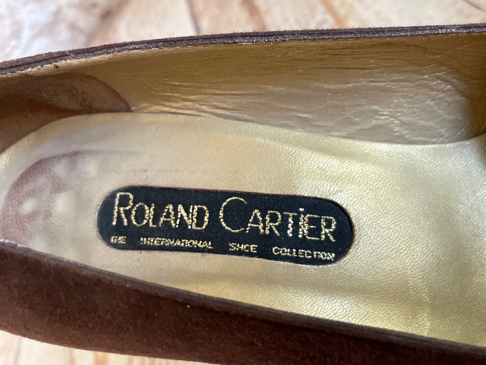Vintage Shoes Pumps By Roland Cartier In Brown Suede Leather | Etsy