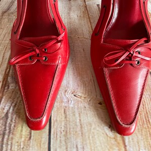 Ralph Lauren Rot Lederschuhe Sling Back Sandalen Heels Designer Größe 10 US oder 40 EUR Bild 8