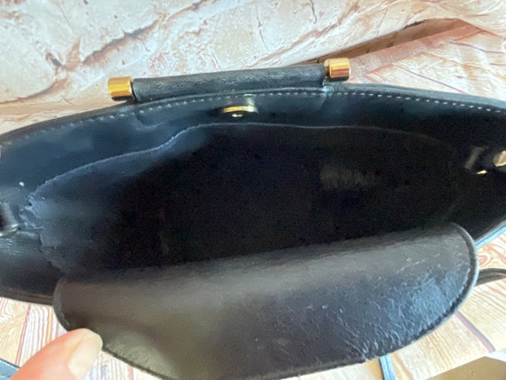 Vintage Shoulder Bucket Bag Cross Body Purse Dark… - image 10