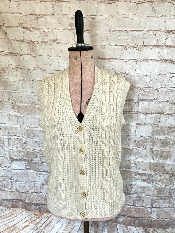 Vintage Hand Knitted Vest Waistcoat 