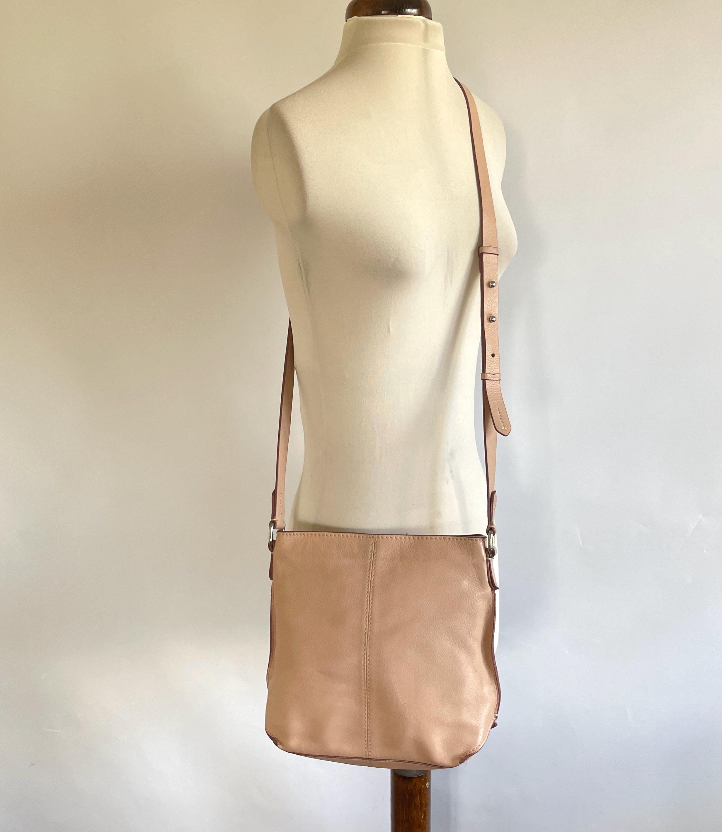 Vintage Shoulder Bag Cross Body Handbag in Dark Cream