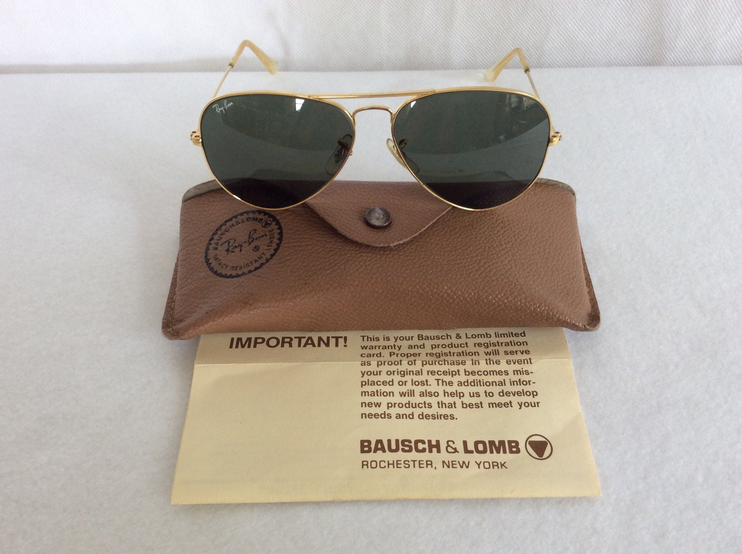Vintage Ray-ban Aviators Sunglasses Bausch & Lomb With Case - Etsy Ireland